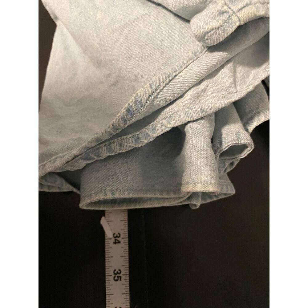 VTG Jerzees Shirt Mens 3XL Denim Long Sleeve Novelty Dog Applique Granny READ - Picture 7 of 8